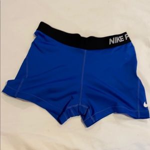 Blue Nike pro spandex